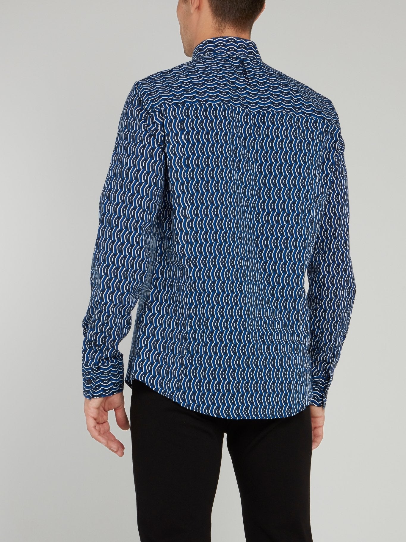 Navy Pattern Print Shirt