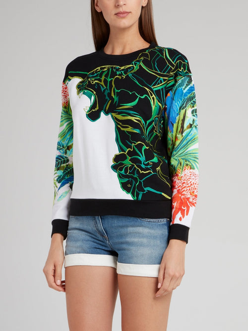 Flora and Fauna Printed Sweatshirt