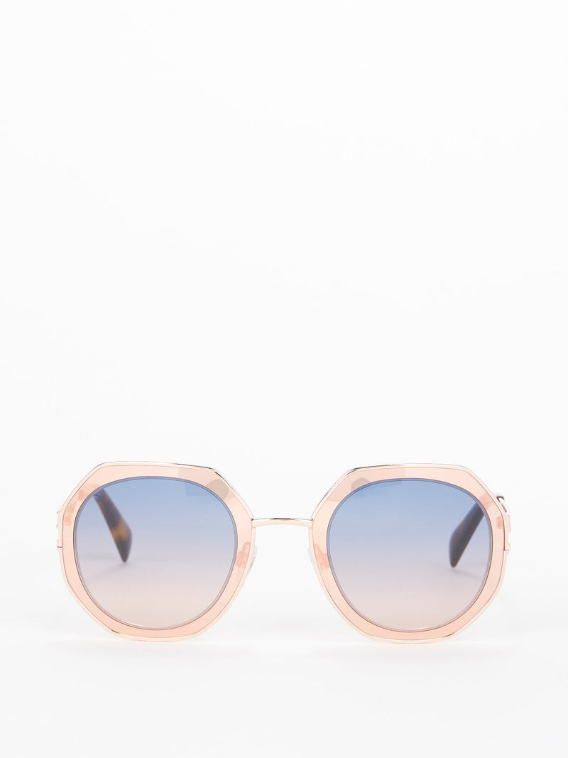 Gradient Lens Geometric Sunglasses