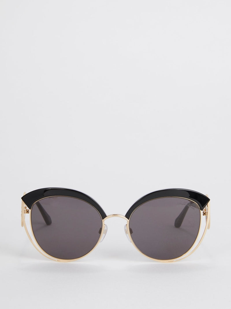 Acetate Cat Eye Logo Sunglasses