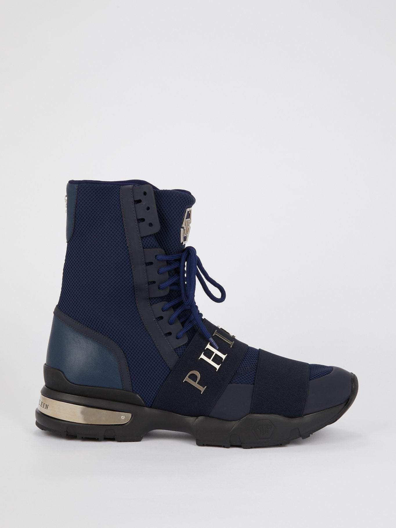 Navy Mesh Sneaker Boots