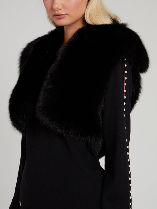 Black Fur Waistcoat