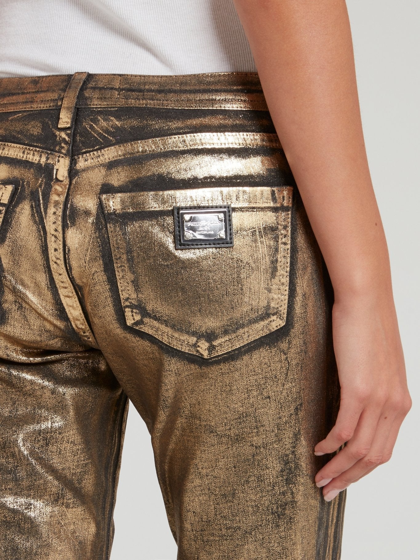 Rustic Gold Slim Fit Jeggings