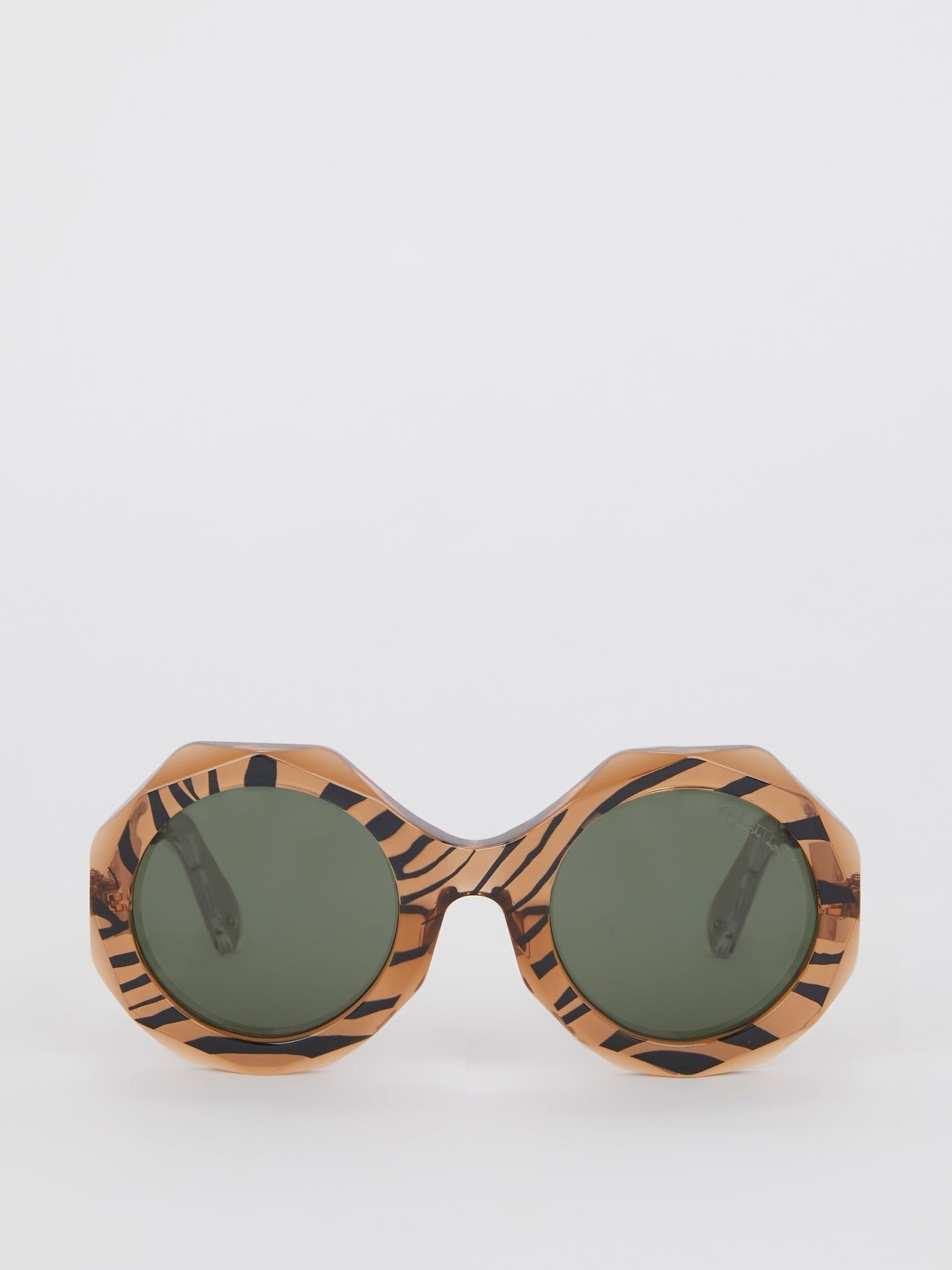 Geometric Tiger Print Sunglasses