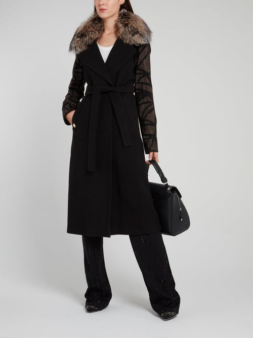 Marylen Fur Collar Long Coat