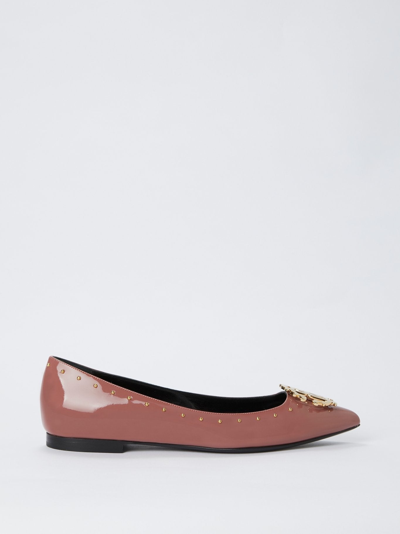 Brown Monogram Patent Leather Ballerina Flats