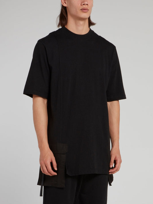 Black Front Pocket Short Sleeve Shirt