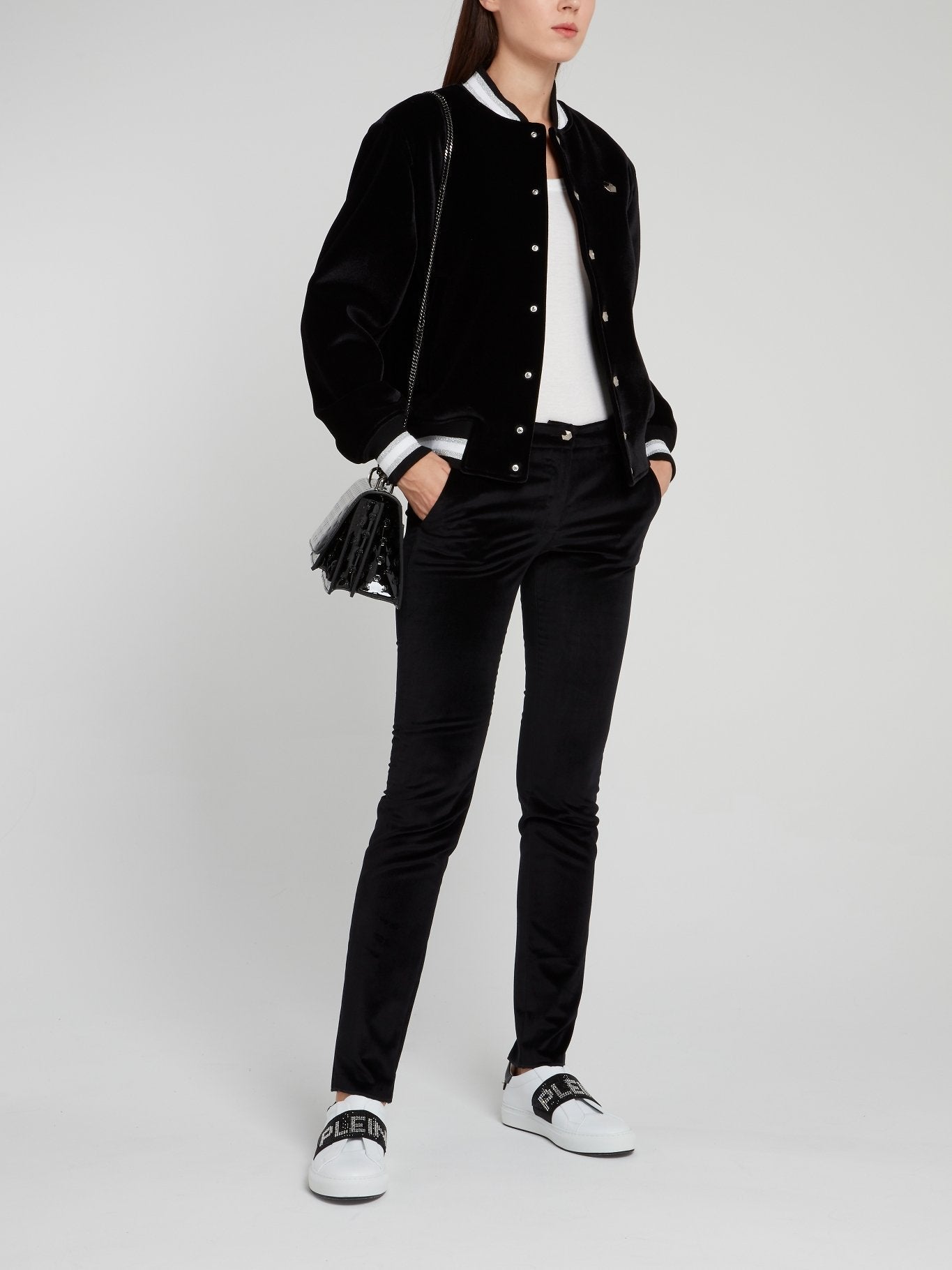 Miss Plein Diva Velvet Bomber Jacket