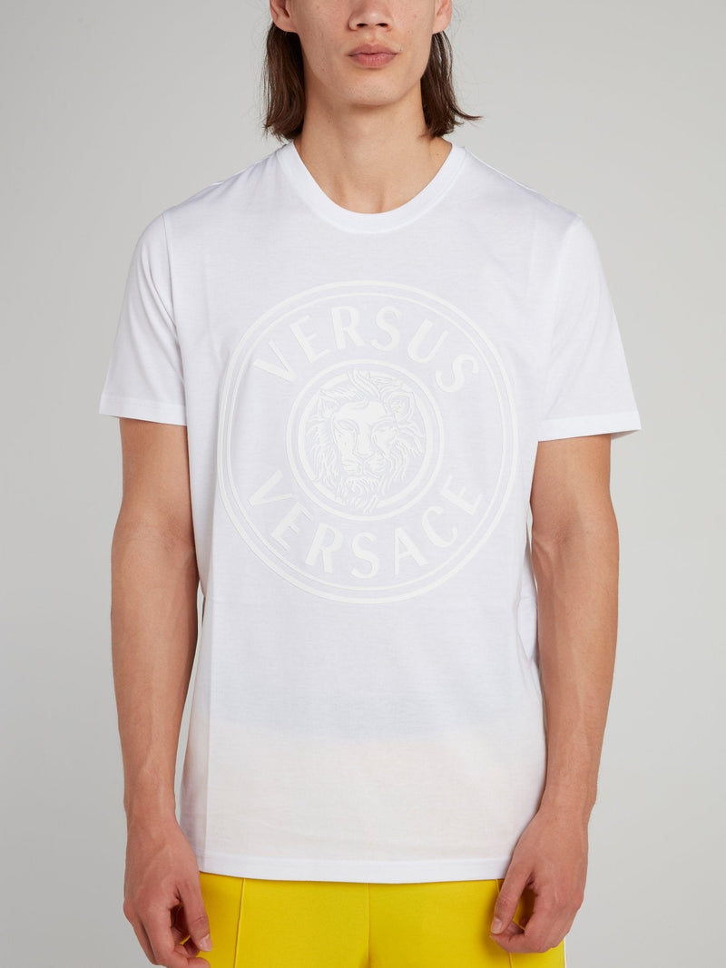 White Glossy Print Logo T-Shirt