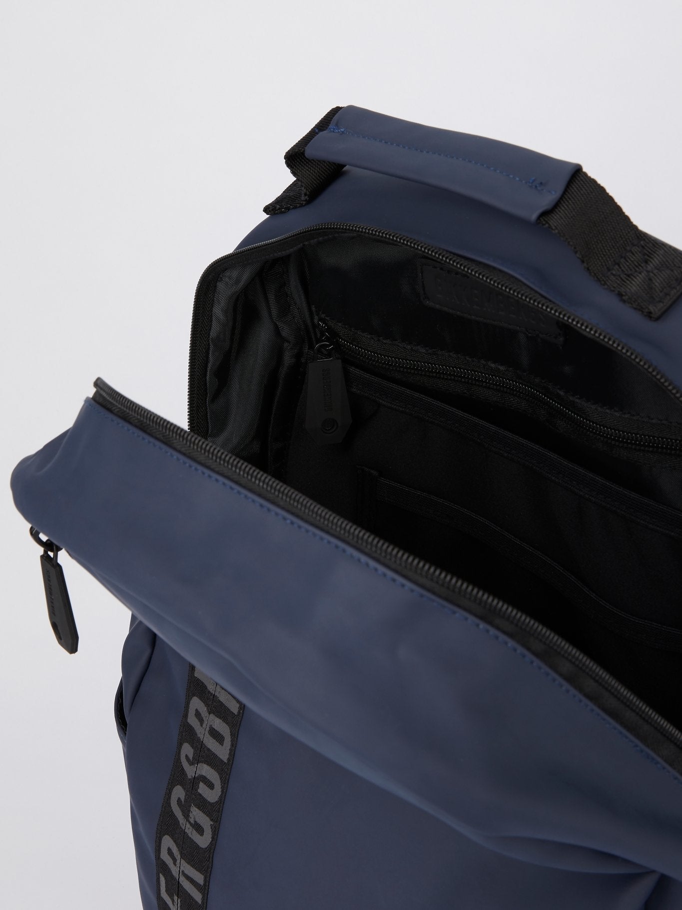 Navy Side Stripe Logo Backpack