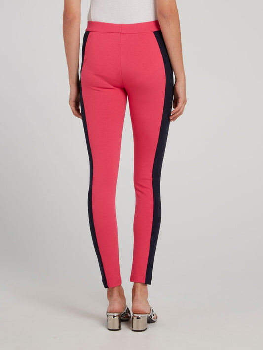 Pink Side Tape Waistband Trousers