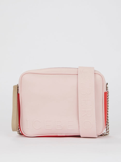 Pink Logo Strap Crossbody Bag