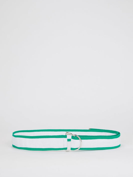 Two Tone Striped Strap Belt