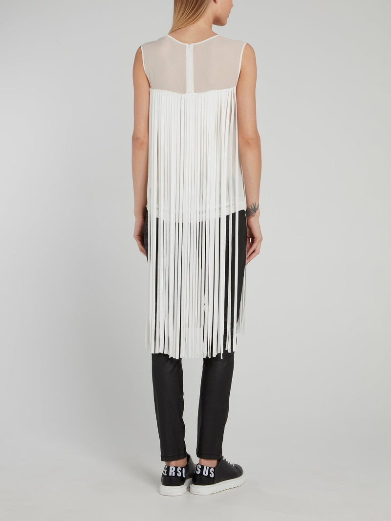 Long Fringe Mesh Panel Top