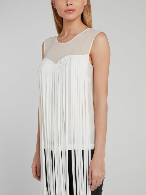 Long Fringe Mesh Panel Top