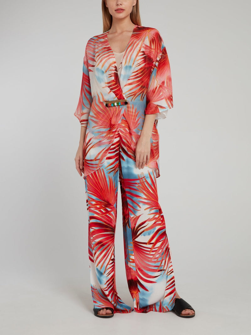 Floral Print Flared Palazzo Pants