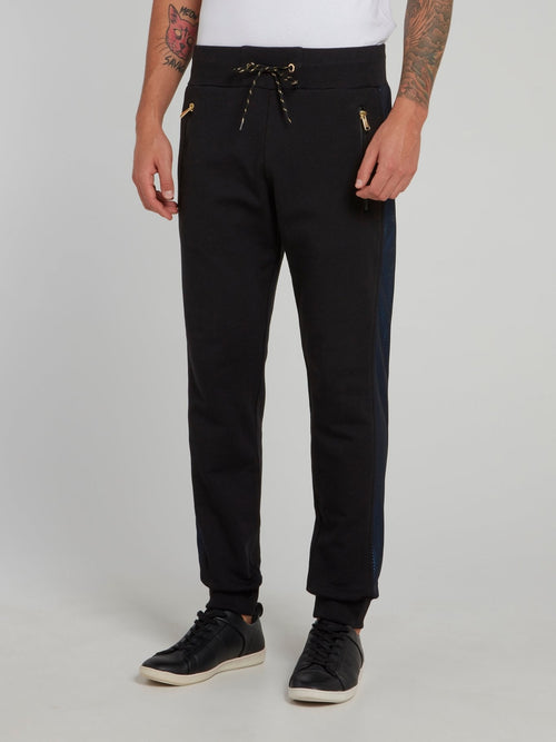 Black Zipper Pocket Track Pants