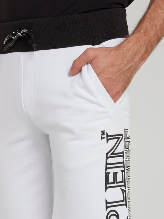 White Side Logo Jogging Shorts