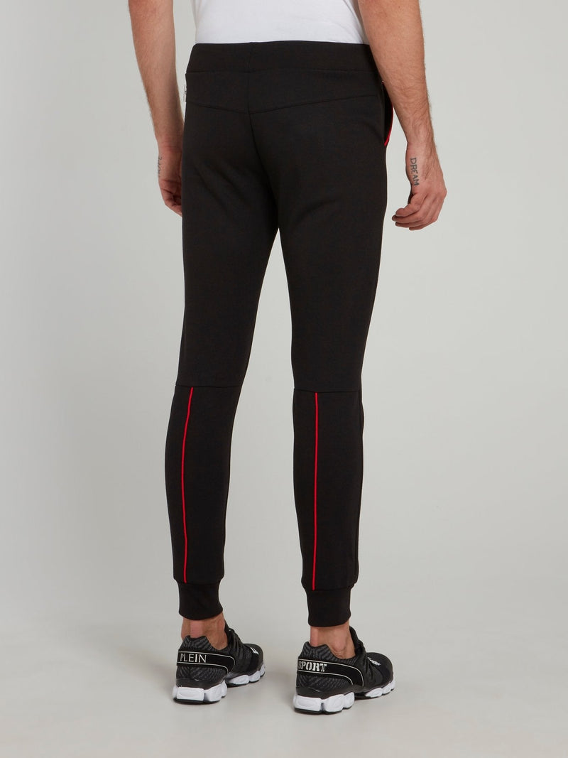 Black with Red Lining Track Pants