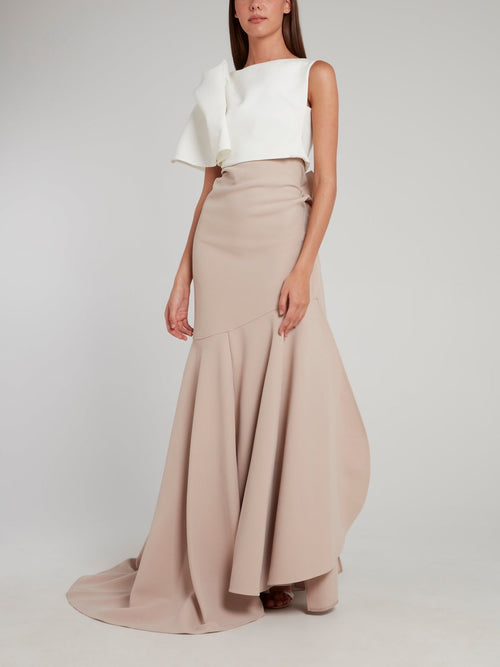 Beige Aficionado Evening Skirt