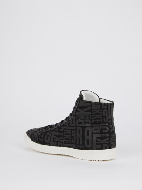 Black Monogram High Top Sneakers