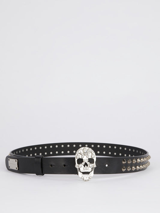 Crystal Skull Buckle Belt