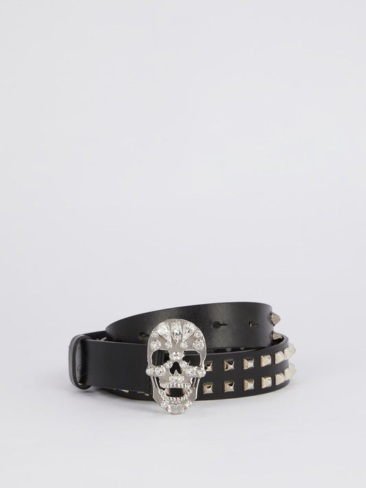 Crystal Skull Buckle Belt