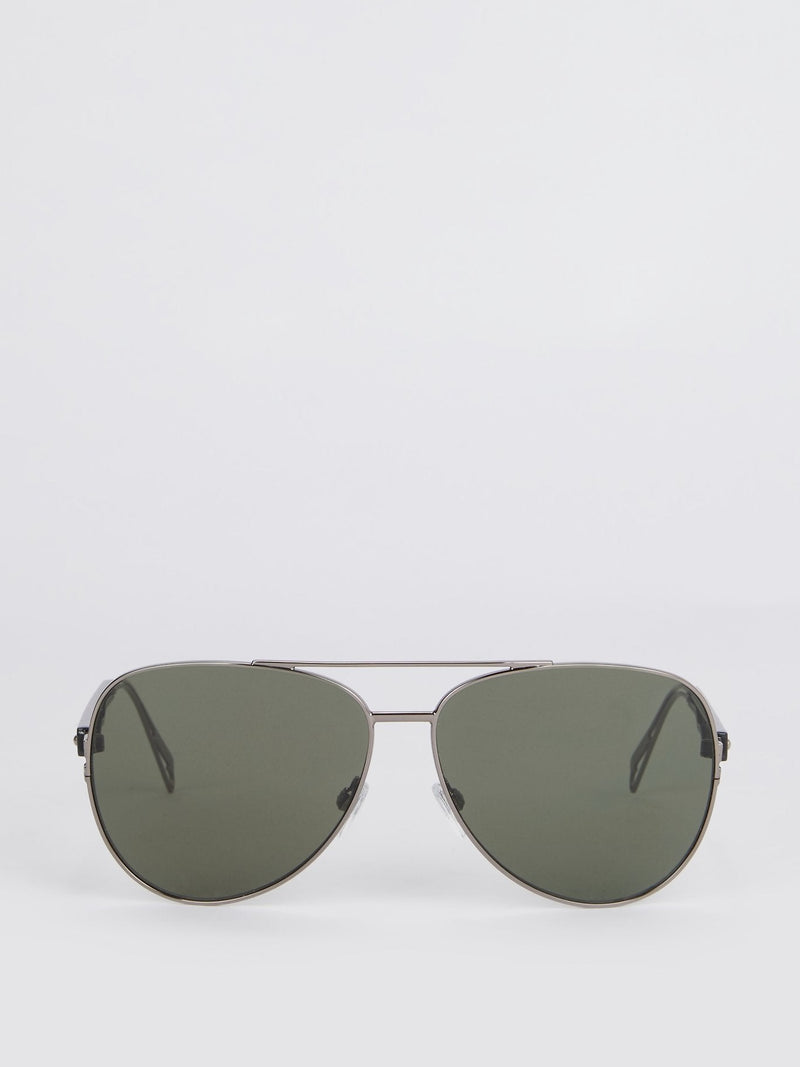 Gun Metal Aviator Sunglasses