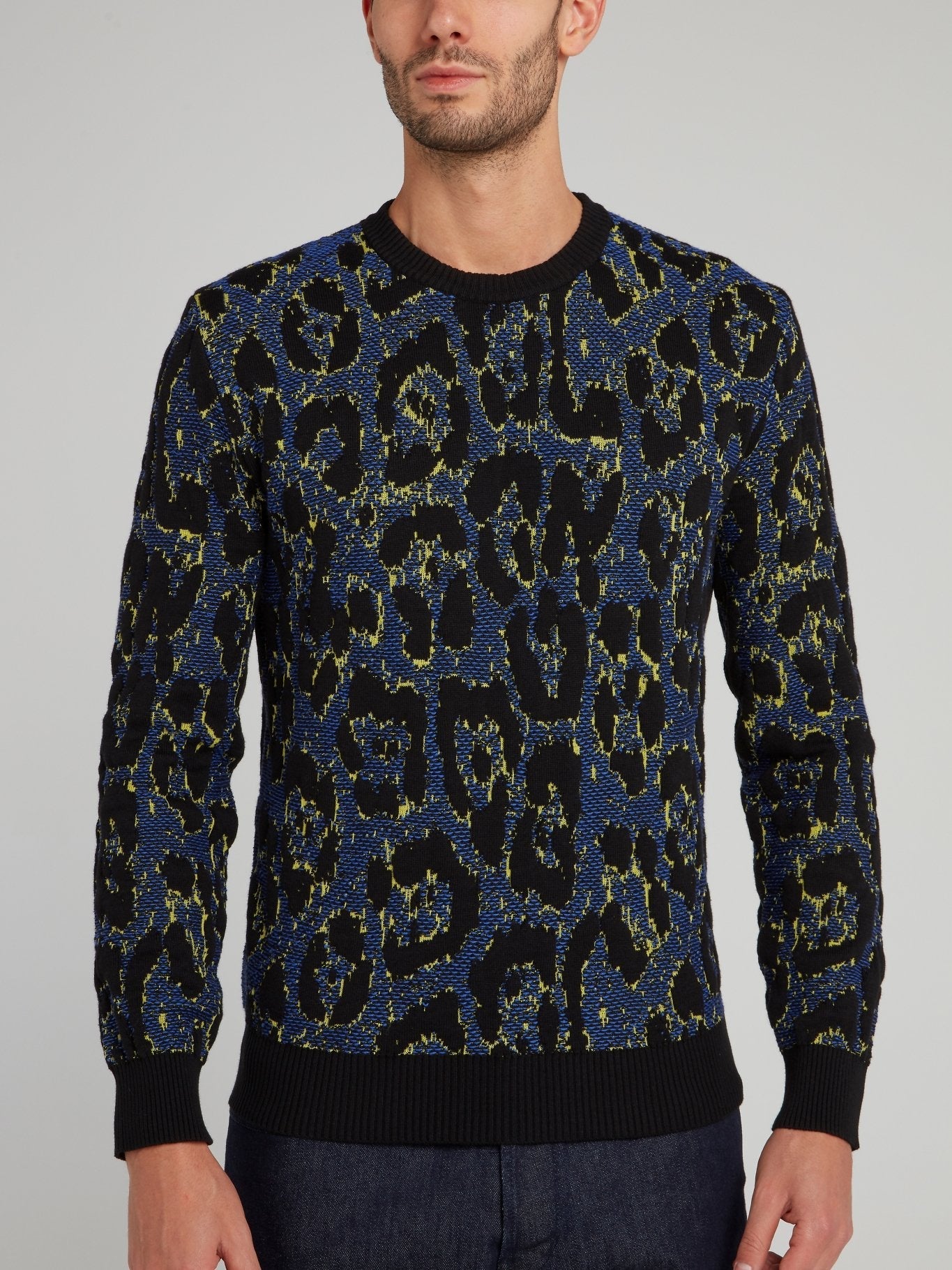 Leopard Print Crewneck Pullover