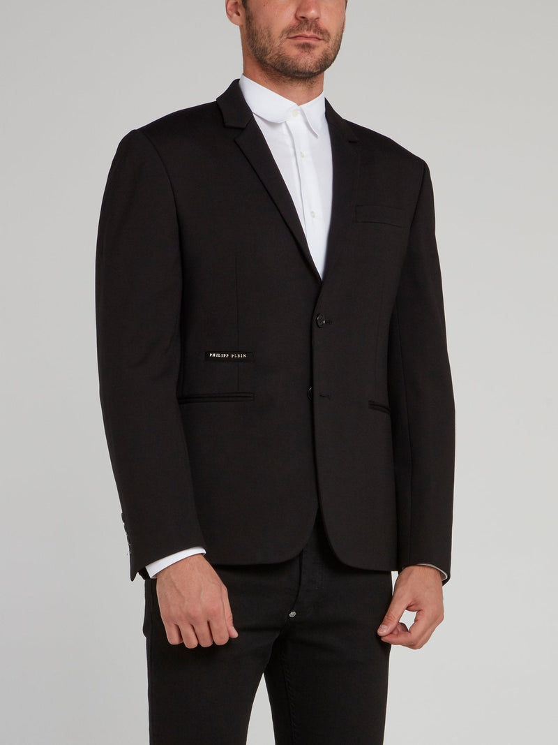 Classic Black Logo Blazer