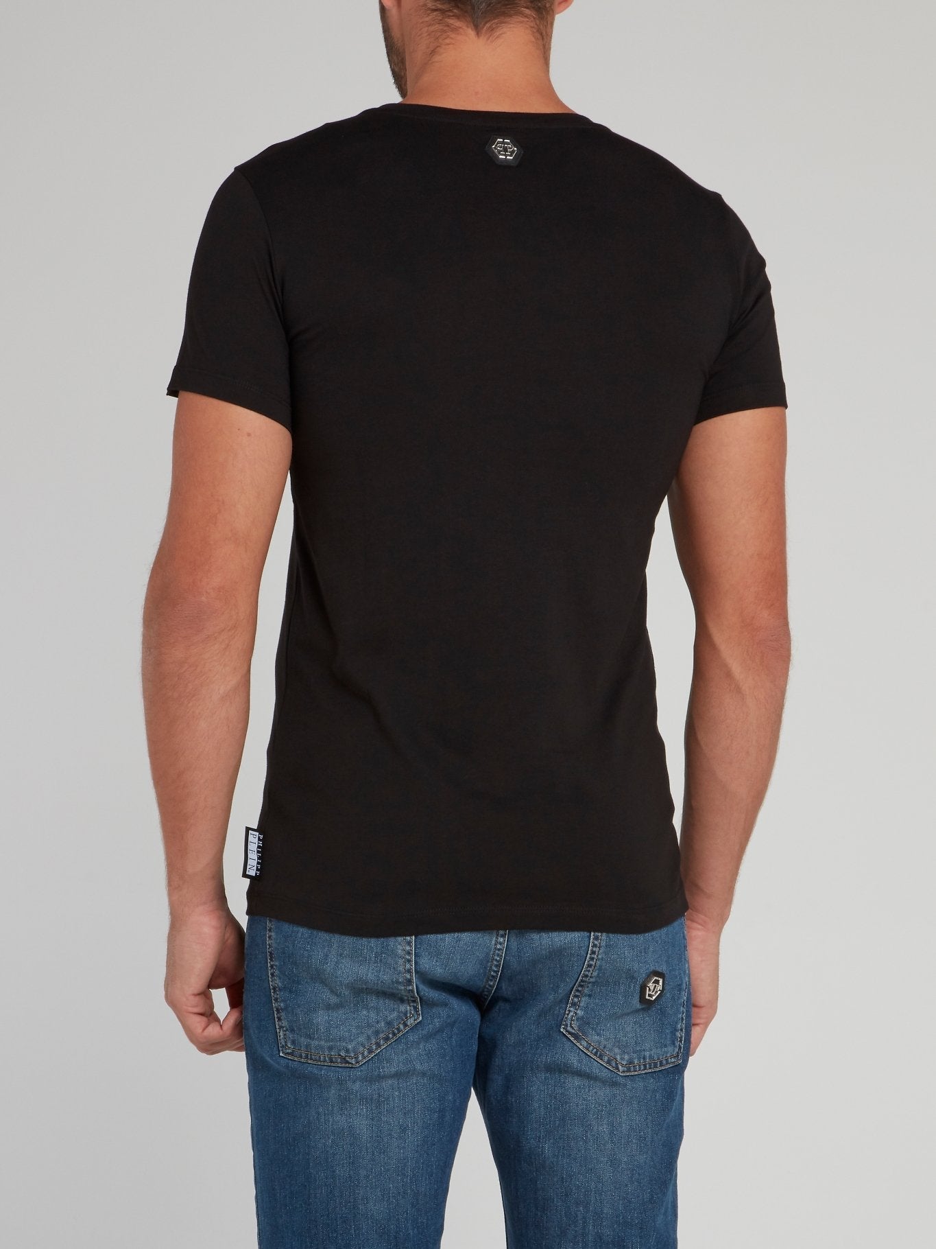 Black Dollar Print Crewneck T-Shirt