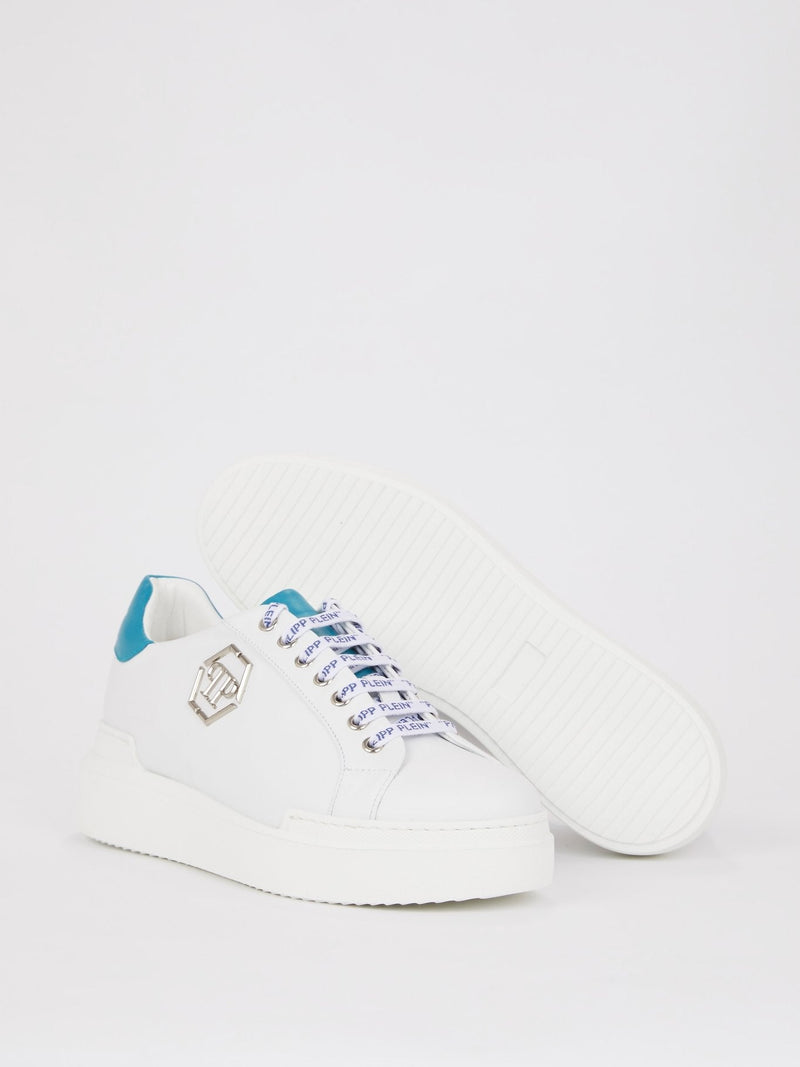 White Platform Leather Sneakers