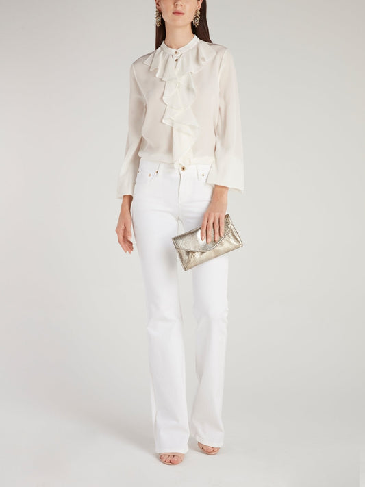 White Cascade Blouse