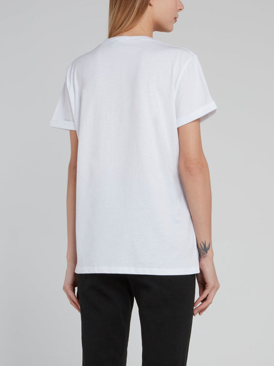 White Multi-Stud Logo T-Shirt