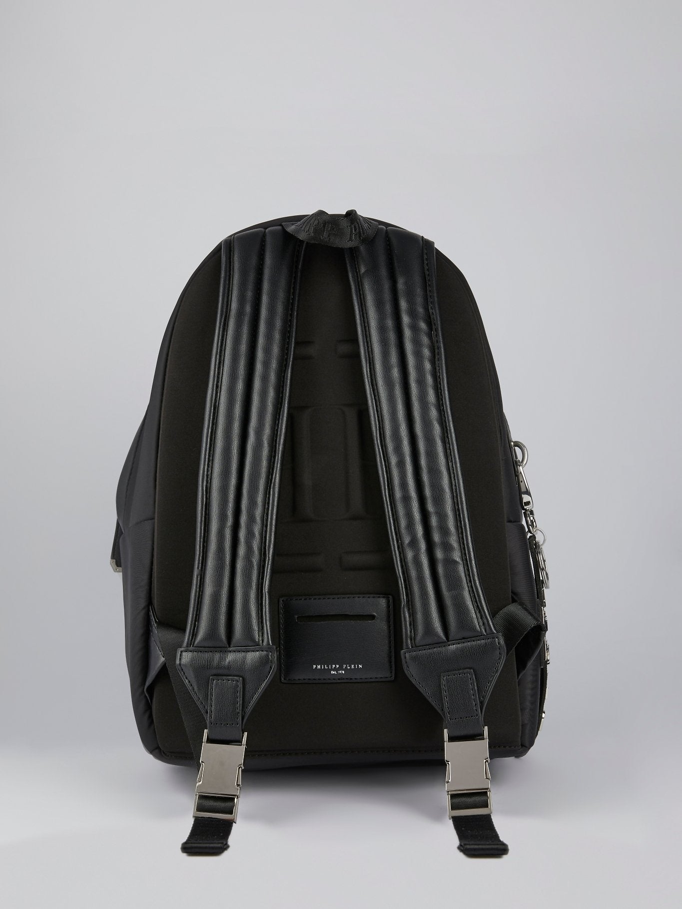 PP1978 Black Logo Leather Backpack