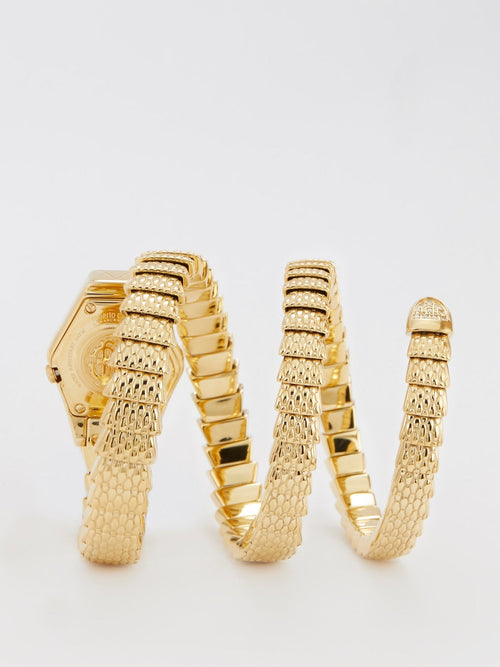 Gold Snake Spiral Bracelet Watch