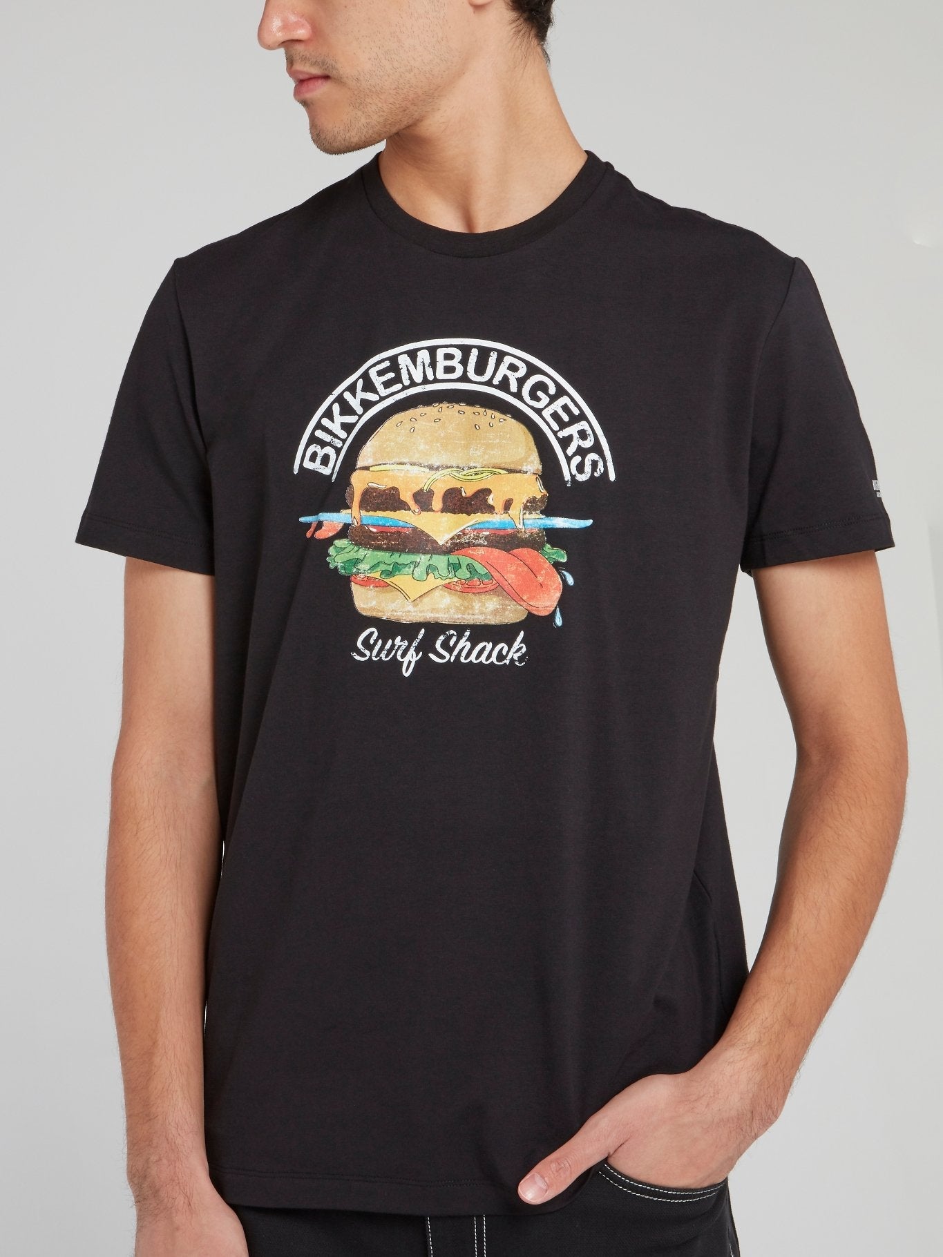 Black Food Print T-Shirt