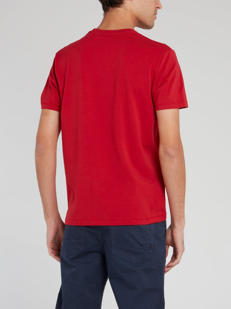 Red Straight Fit Logo T-Shirt