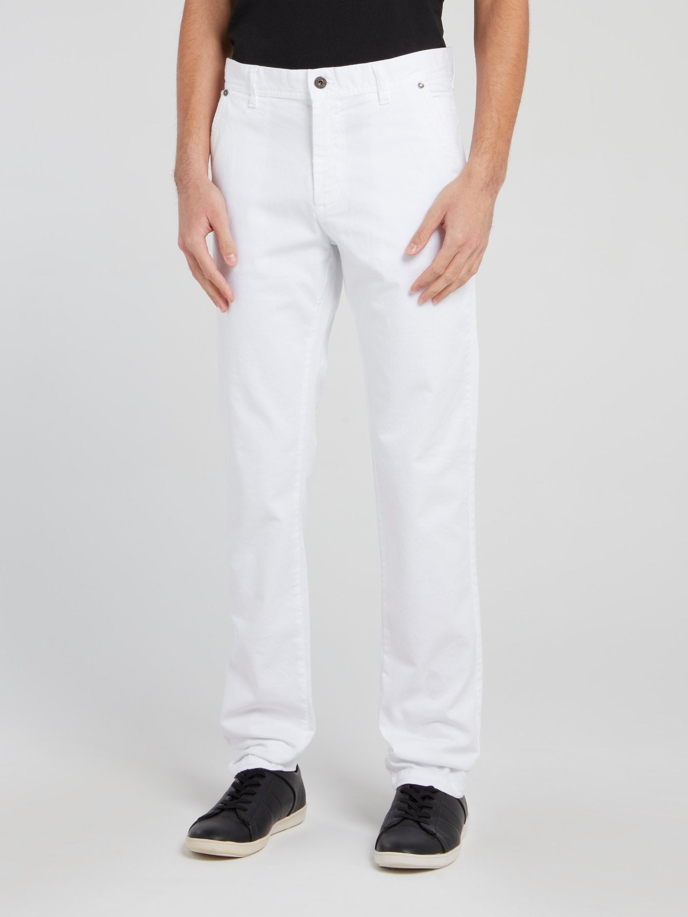 White Straight Cut Jeans