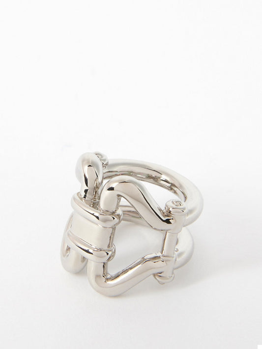 Palladium Monogram Steel Ring