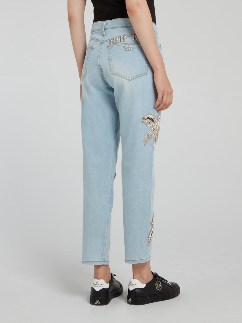 Aloha Plein Cropped Boyfriend Jeans