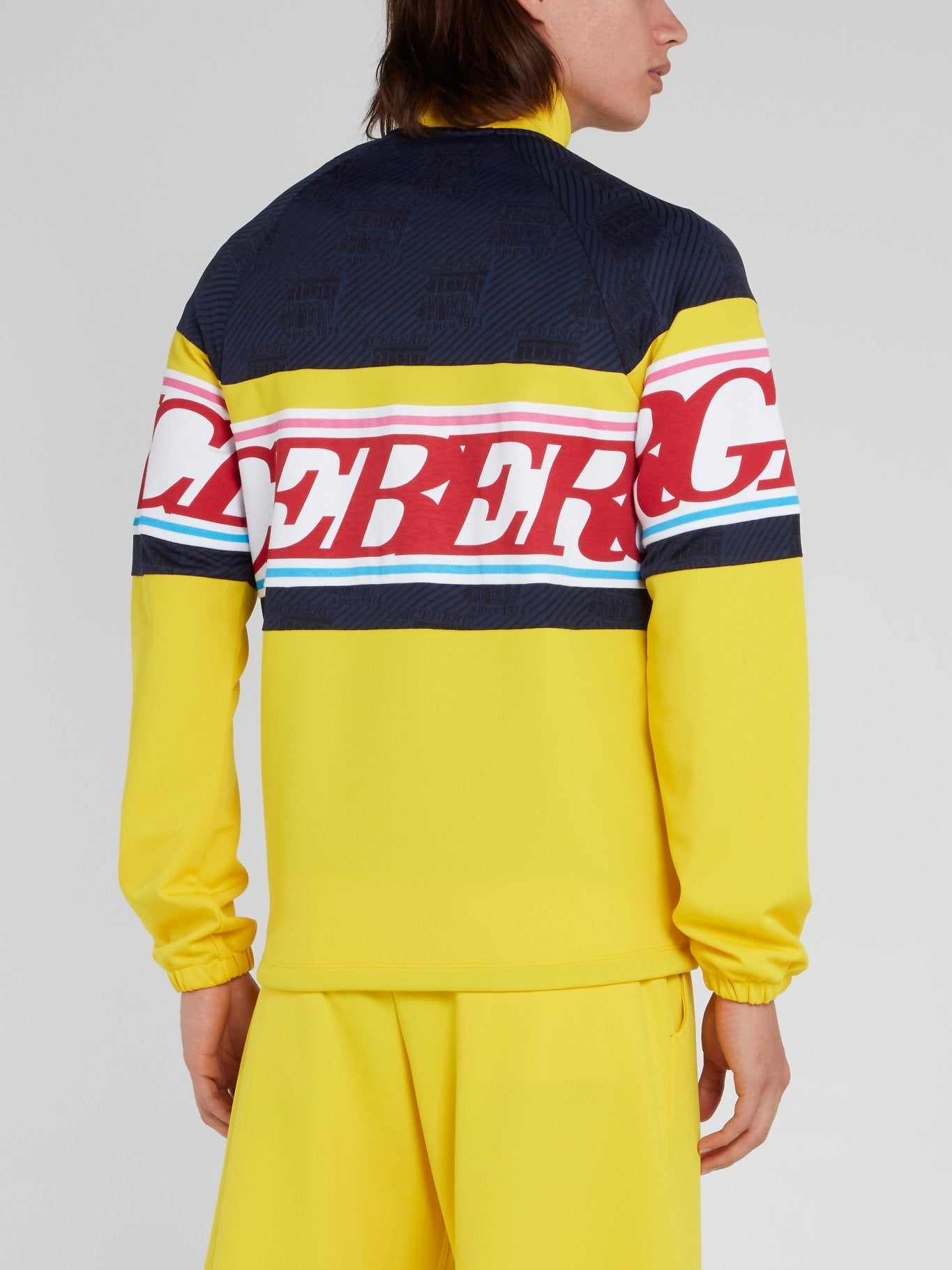 Yellow Zip Up Logo Sweatshirt