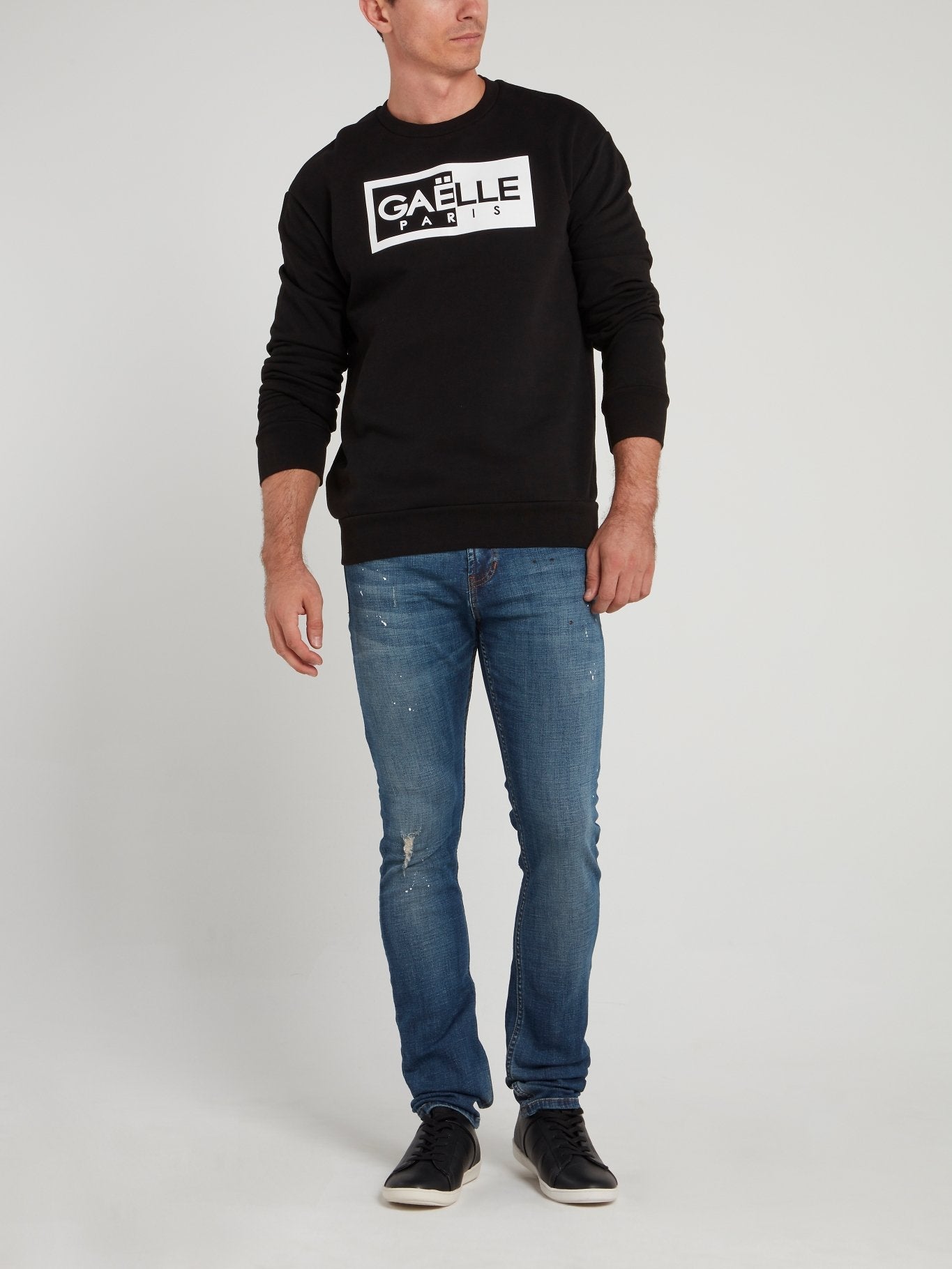 Black Crewneck Logo Sweatshirt