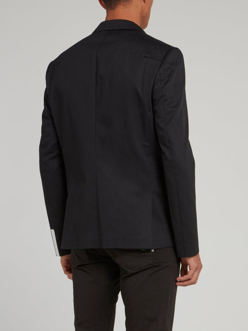 Black Panel Tape Blazer