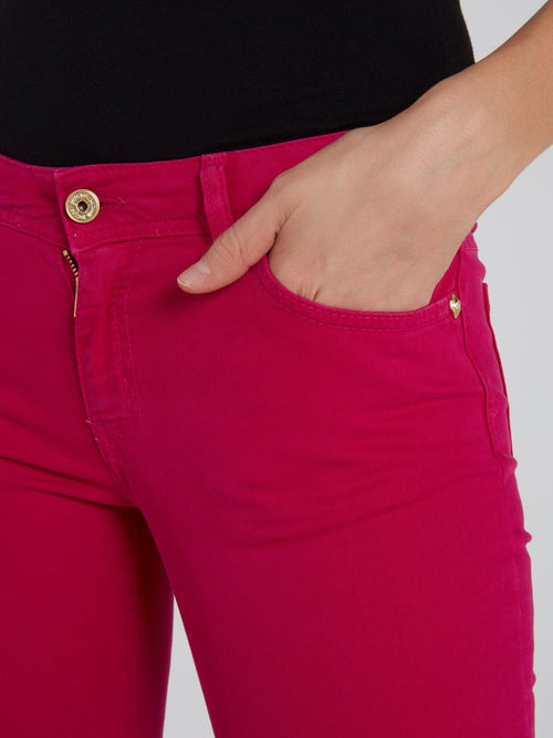 Pink Skinny Capri Pants