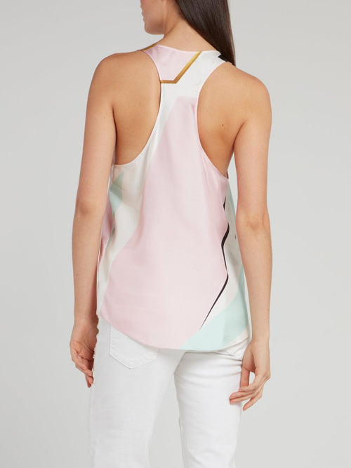 Multicolour Halter Tank Top