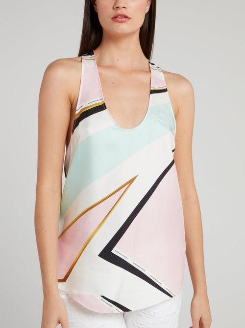 Multicolour Halter Tank Top