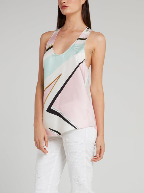 Multicolour Halter Tank Top