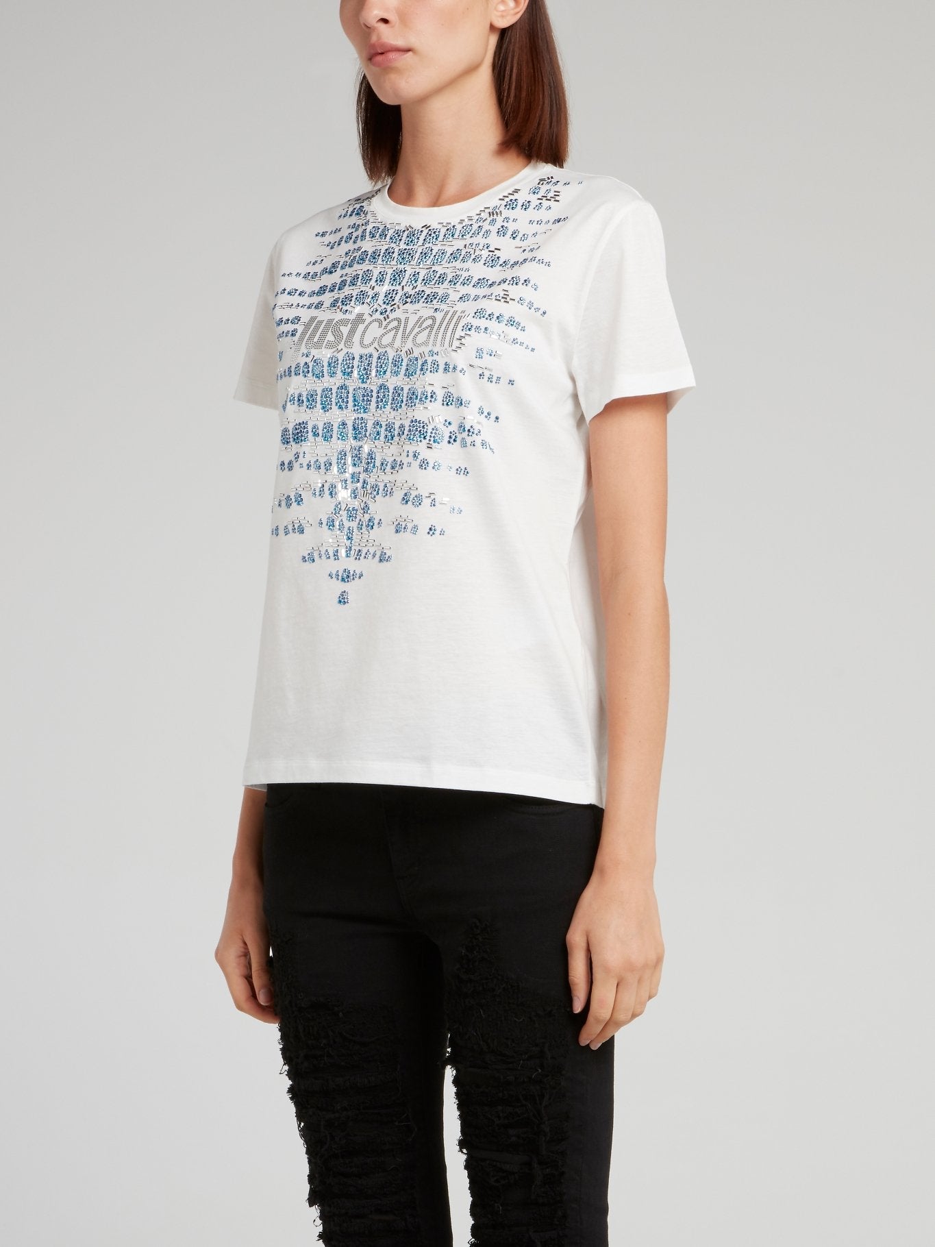 White Multi-Stud Logo T-Shirt