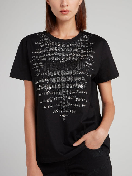 Black Multi-Stud Logo T-Shirt